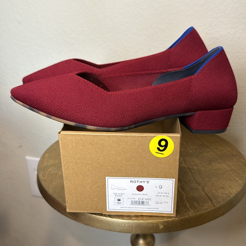 Rothy's The High Point, Autumn Red Size 9women NWT - Picture 4 of 12